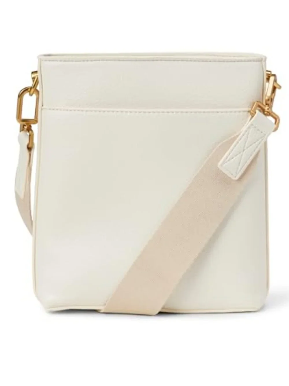 Faux Leather Sling Crossbody Bag with Adjustable Strap